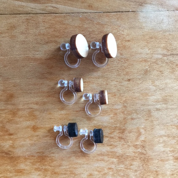 Black/brown invisible clip on earring - Picture 7 of 7